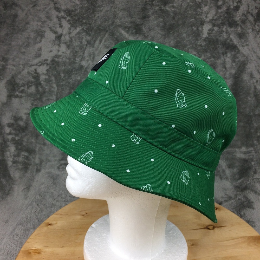 Nike Golf Praying Hands Green Masters Bucket Hat Mens Medium Large Clapping - Picture 2 of 12
